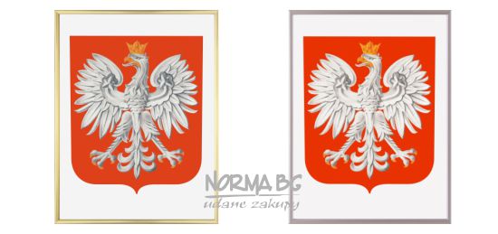 godło polski w ramie aluminiowej