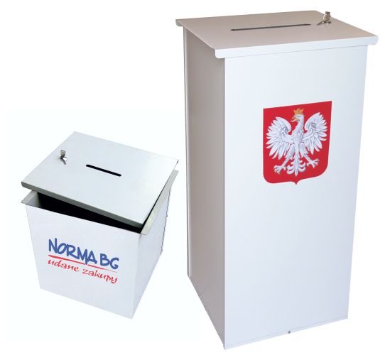 urna wyborcza, metalowa